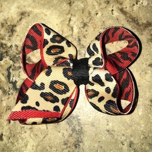 Red & Leopard 3” Boutique Hair Bow